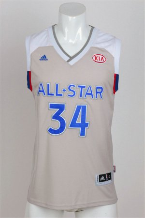 Maillot De Basket All Star 2017 NBA East Giannis Antetokounmpo 34 Gris